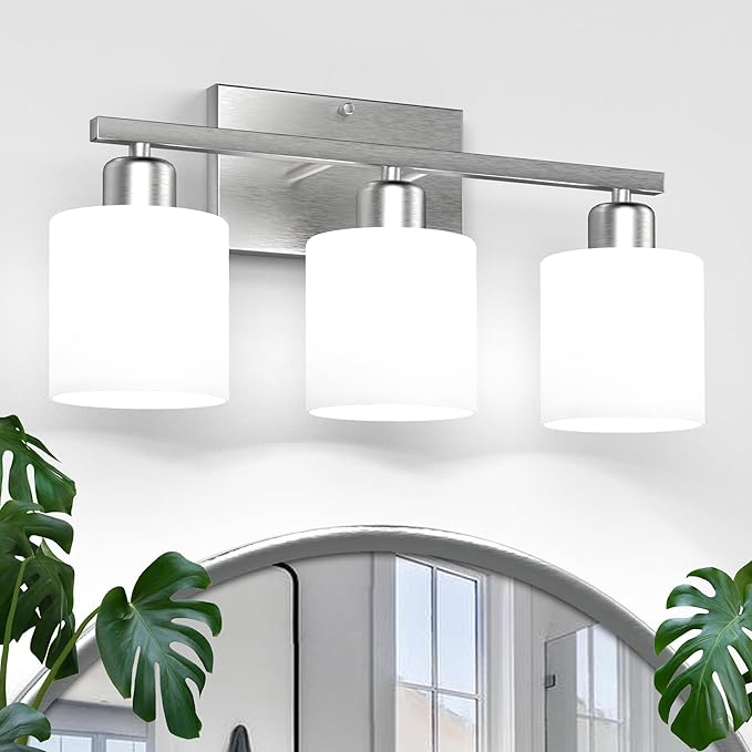 Dekang 18 Inches Bathroom Light Fixtures Over Mirror Brushed Nickel