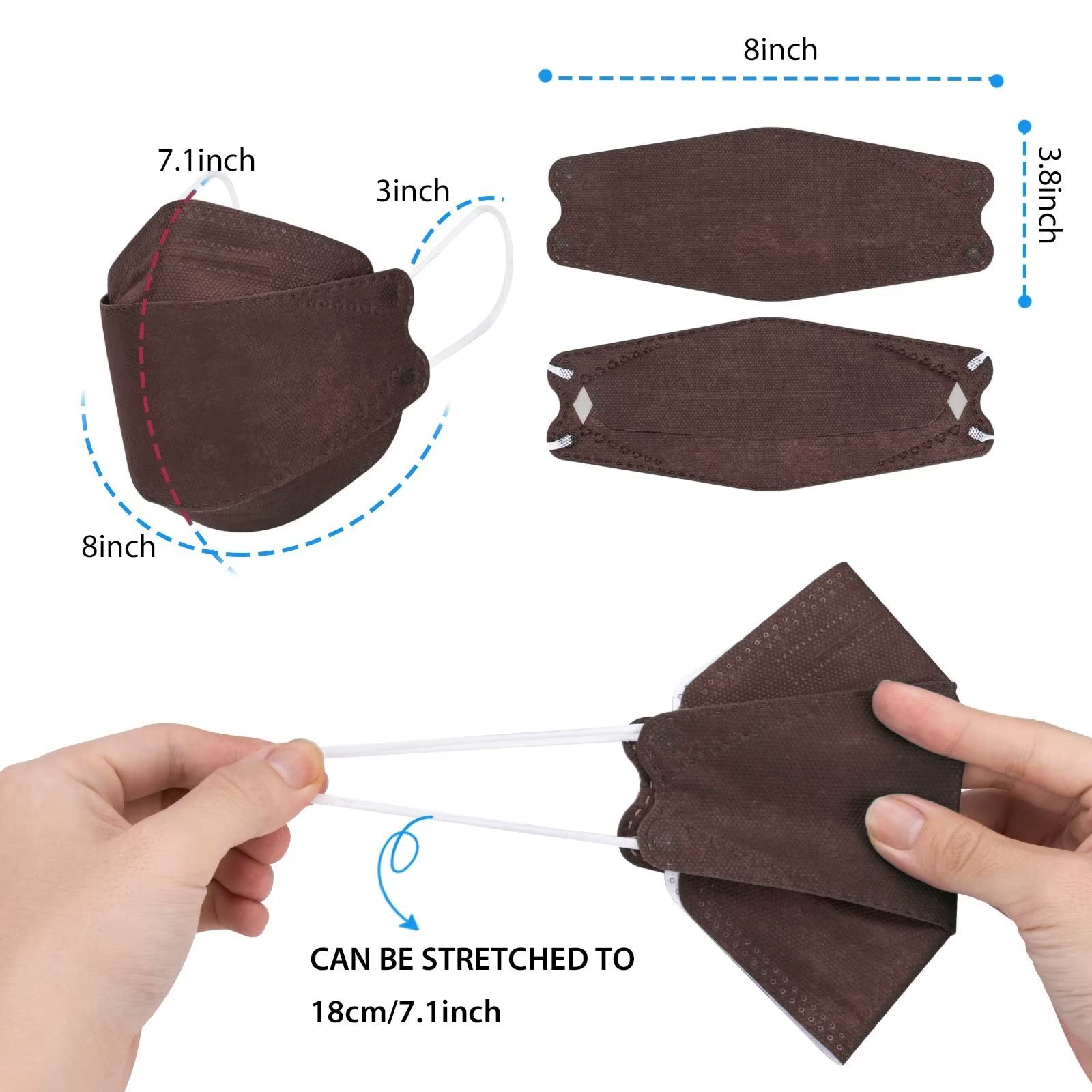 Borje KN95 Face Masks 50 Pack,Breathable Comfortable and Disposable KN95 Mask,Masks for Adults