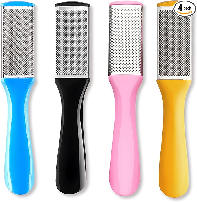 Kootinn 4 Pcs Pedicure Foot Files Callus Remover with Double Sided Feet Rasp for Dead Skin - Professional Foot Care Tools to Removes Hard Skin Corns for Dry and Wet Feet