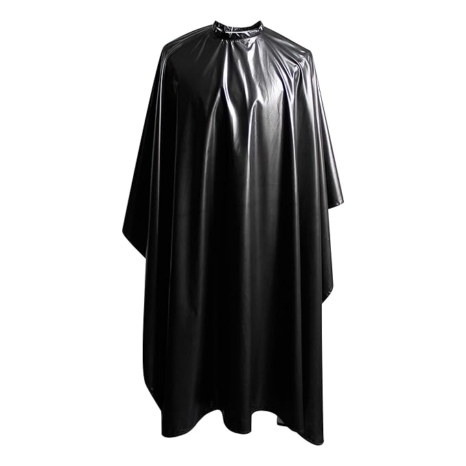 Professional Salon Cape, Polyester, Black, 54'x62', Waterproof, Anti-static, Barber Cape