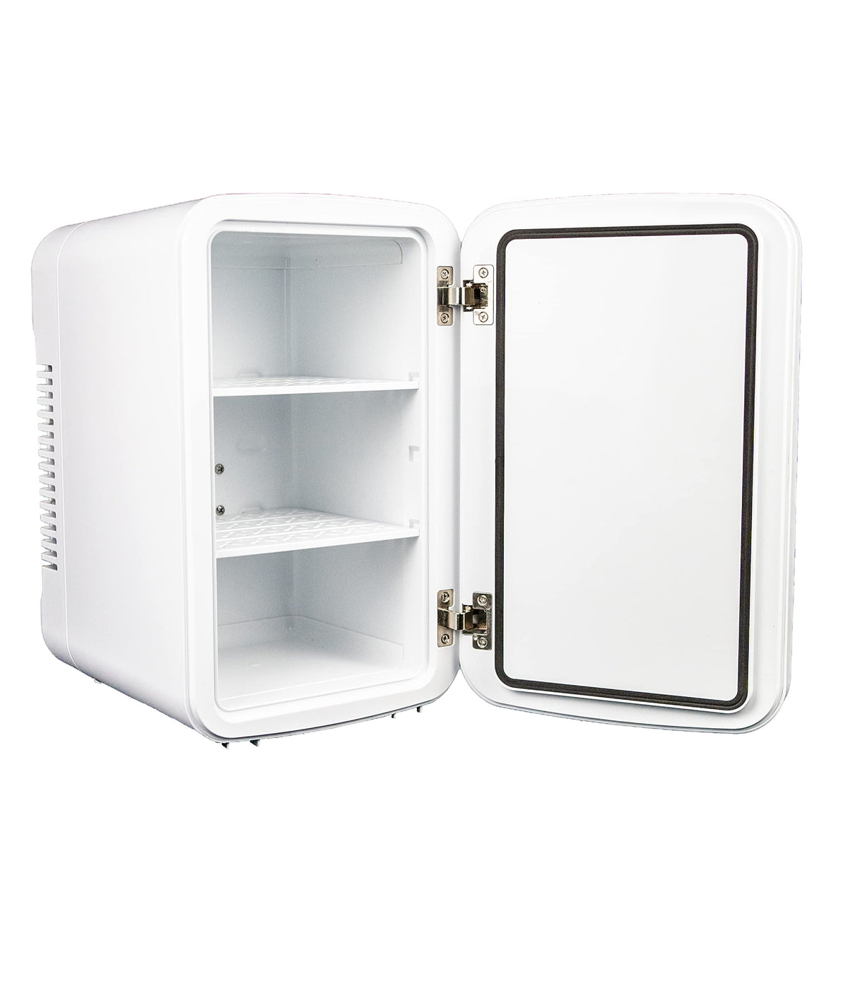 Danby DBMR02624WD43 7.4L Mini Fridge with Mirror & Light in White LED light digital display touch activated 7.4 L / 0.26 cu.ft. capacity