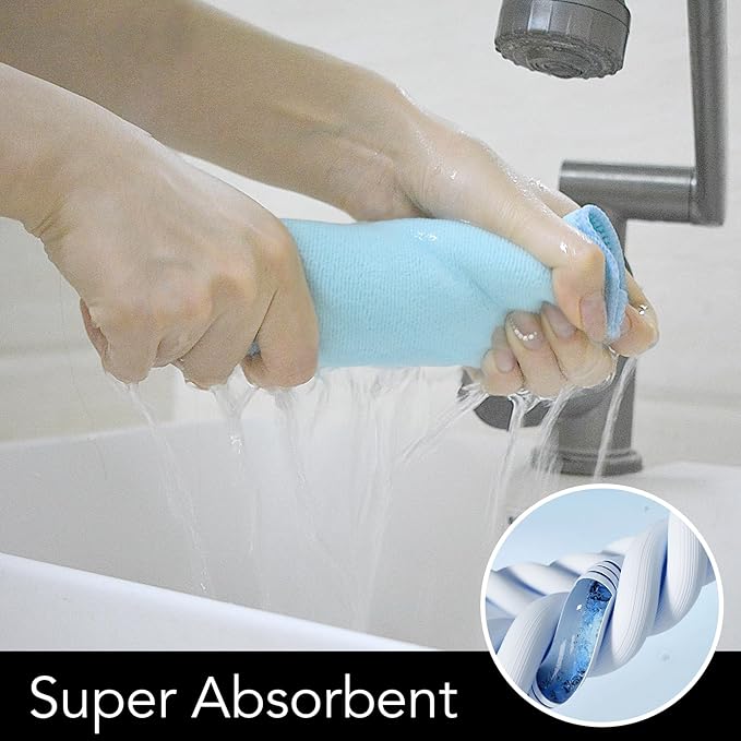 SINLAND Microfiber Facial Cloths Fast Drying Washcloth 12inch x 12inch Absorbent Face Wash Cloth Soft Makeup Remover Cloths