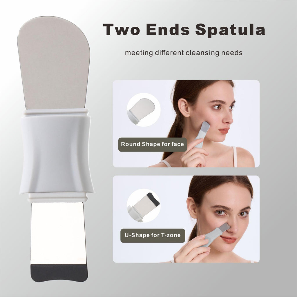 Blackhead Remover Tools, 2 in 1 Face Scrubber Black Head Remover for Face Nose, Silicone Face Mask Applicator Pore Cleaner Spatula Brush for Daily Skin Care, Deep Clean Master for Women Men (Gray)