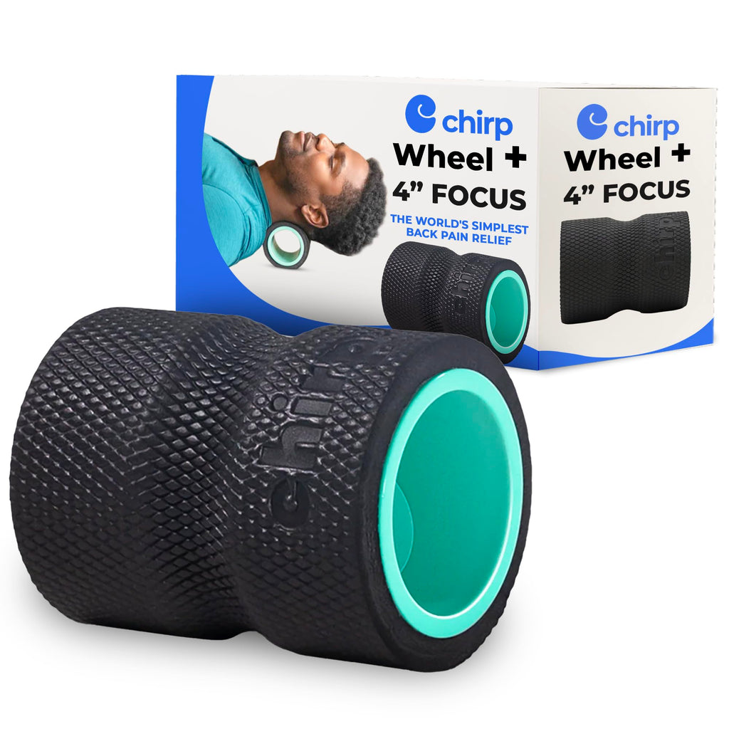 Chirp Wheel+ Foam Roller, Back & Neck Pain Relief, Mint 4-Inch