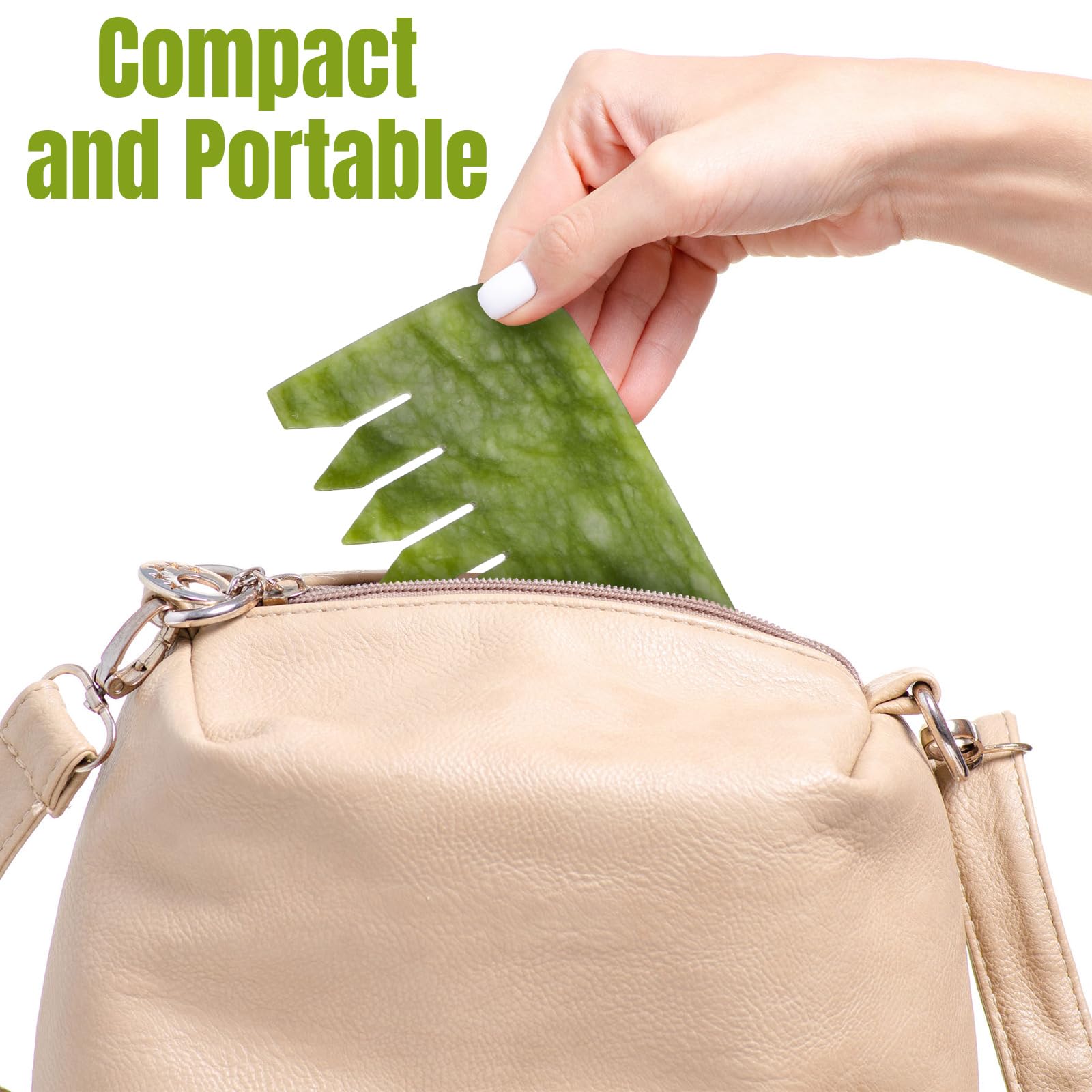 Geiserailie 2 Pcs Jade Combs Gua Sha Esthetician Supplies,Stylish Style
