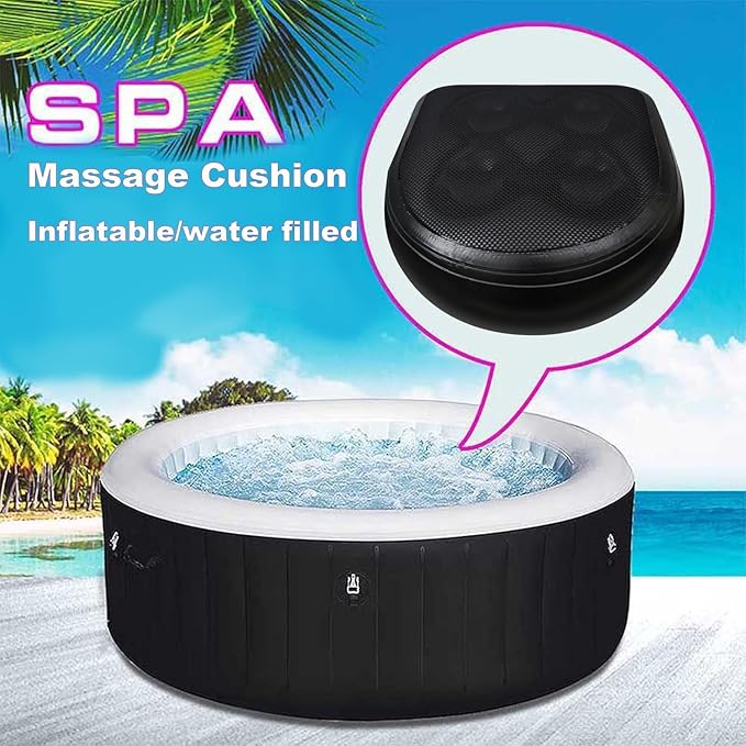 SPA Booster Seat,Spa&Hot Tub Seat with Non-Slip Suction Cups,Portable Fordable Bathtub Seat for Home/SPA/Travel/Business Trip, Black