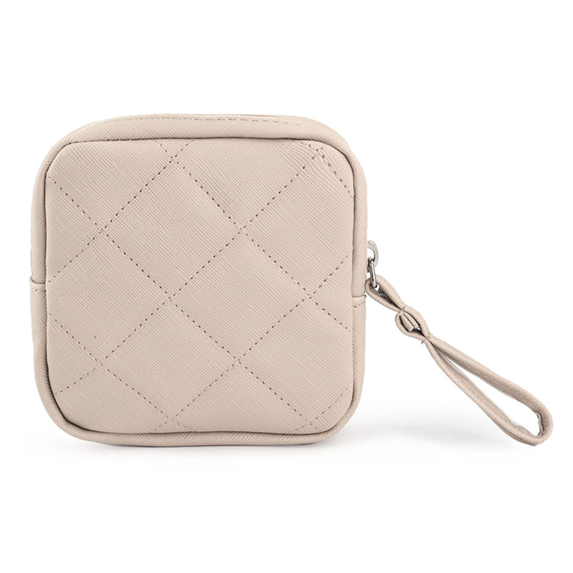 KICPUK Sanitary Napkin Storage Bags, Portable Makeup Bag, Portable Feminine Product Pouch, Reusable Menstrual Pads Storage Organizers Pouch (Beige)