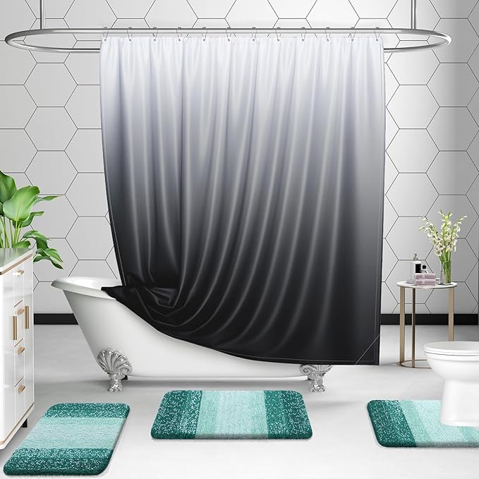 OLANLY Microfiber Bathroom Rugs Sets 3 Piece, 36"x24"+24"x16"+24"x20"