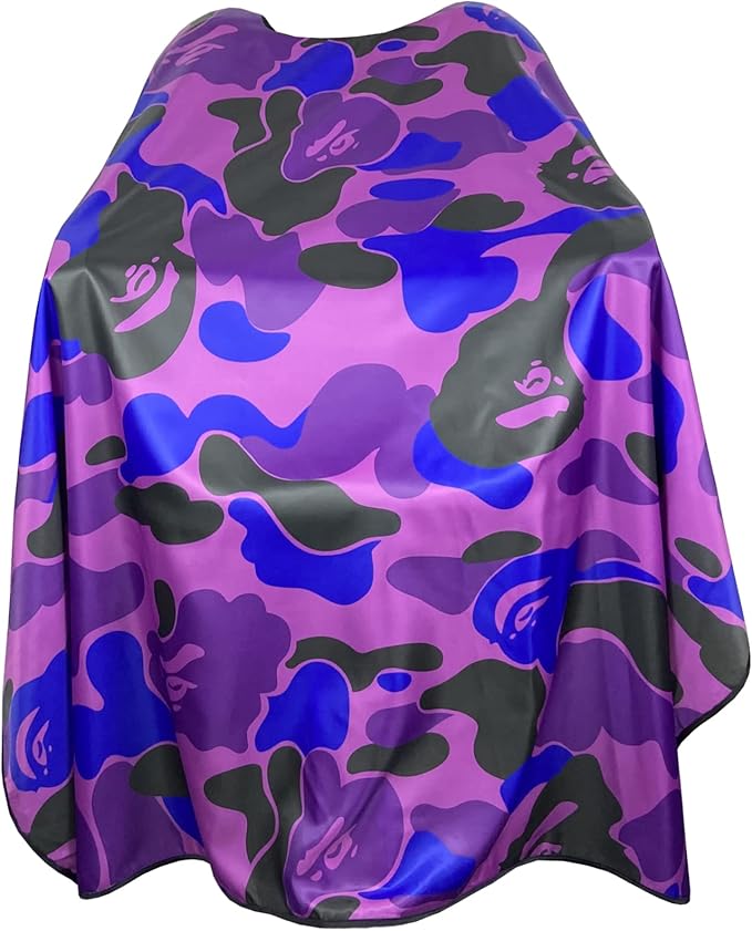 Barbohoo Barber Cape for Men Professional Hair Cutting Salon Cape with Snap Closures Waterproof Large Hairdressing Styling Cape Gown for Barber- 63”× 56” (New Camouflage G)