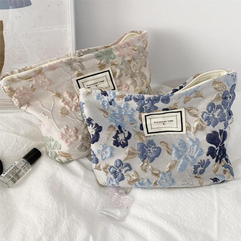 SxoSyo Flowers Makeup Bag, Fabric Cosmetic Bags