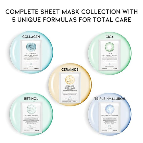 #OOTD 50Combo Vegan Sheet Mask with Collagen,Cica,Ceramide,VitaminC,Retinol