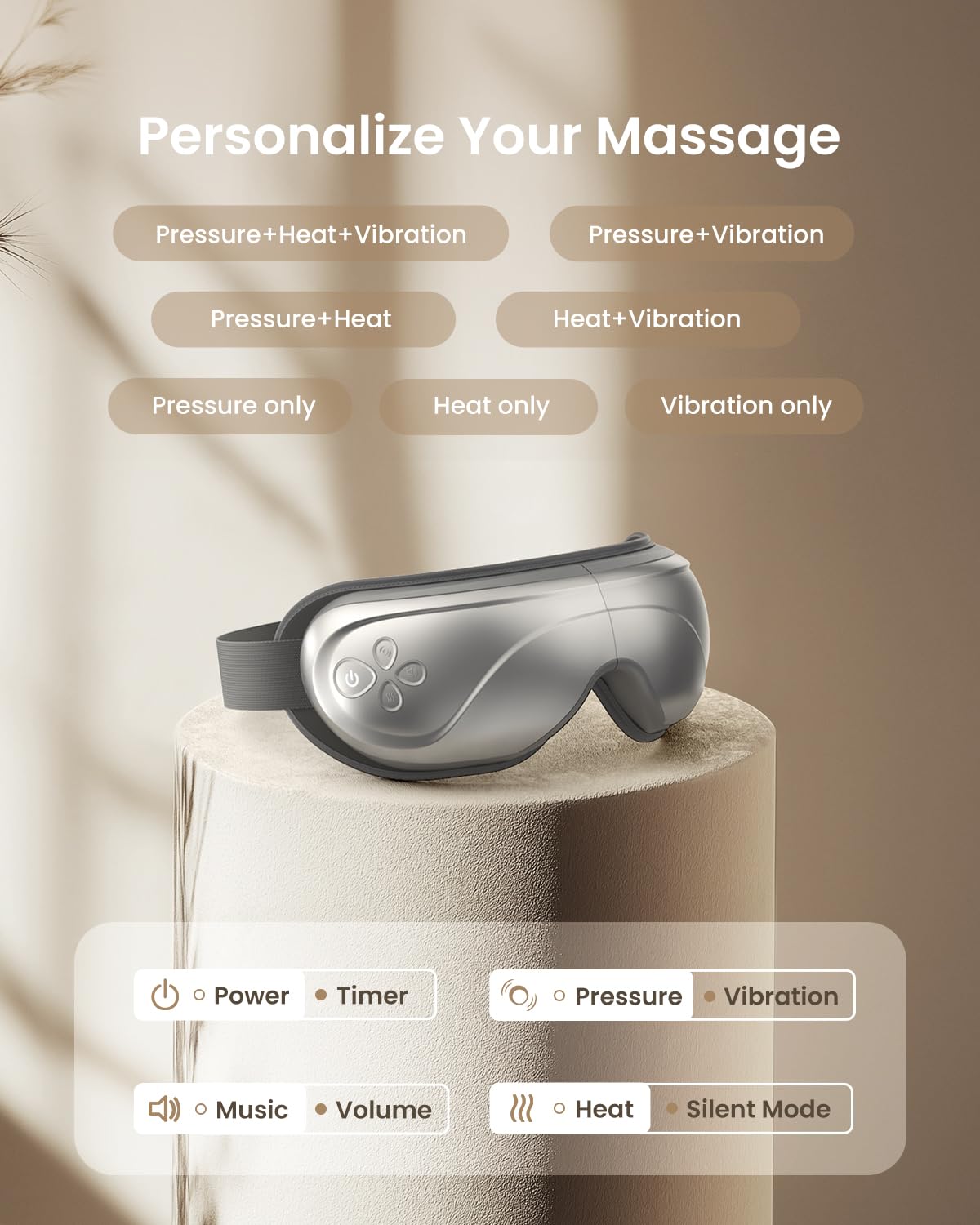 RENPHO Eye Massager with Heat and Cooling, Birthday Gifts for Men Women, Heated Eye Mask for Improve Sleep and Relaxation - Eyeris 2