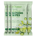 Extra Large Body Wipes for Adults Bathing No Rinse - 40 Ultra Thick Disposable Shower Wipes for Men, Women & Elderly - Great for Gym, Camping, Post Surgery - Cucumber Lime