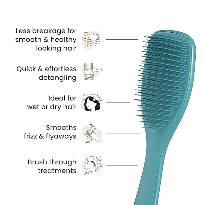 Tangle Teezer Ultimate Detangler Brush, Straight to Wavy, Teal