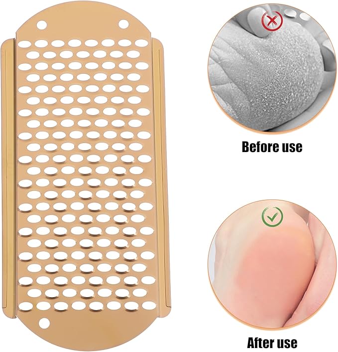 3pcs Foot File Replacement Blades, Stainless Steel File Callus Tool Corn Remover Skin Remover Foot File Tool Feet Shaver Dead Skin Convenient Foot Scraper (Gold)