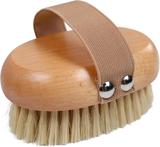OWIIZI Dry Brushing Body Brush Wooden Body Scrubber Exfoliator