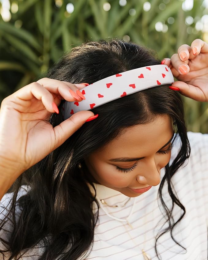Headbands for Women - 1 Inches Wide Headbands - Solid Color Headband Fashion Hair Accessories- Trendy Women Girls Non Slip Fashion Hair Bands- Thick Elastic Hair Bands for Women's Hair 6PCS