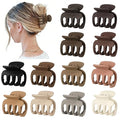 Sisiaipu 12Pcs Hair Clips for Women 1.8 Inch Small Claw Clips for Thin Hair Medium Hair Claw Clips for Thick Hair Accessories for Women Girls (Brown)