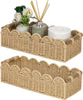 CubesLand Bathroom Basket Organizer, Toilet Tank Paper Storage Baskets 2PK
