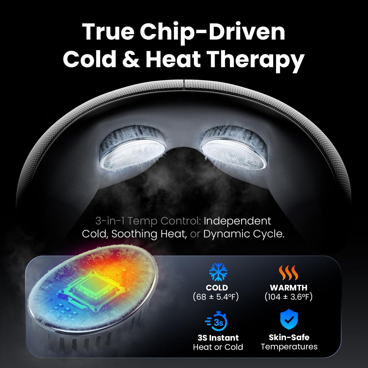 BOB AND BRAD EYEFLOW Eye Massager with Chip Cooling&Heat, FSA Eligible&HSA