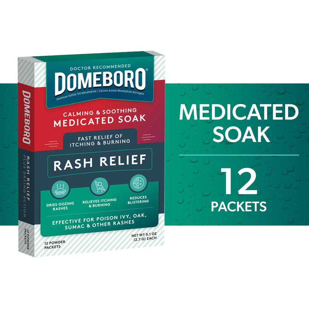Domeboro Medicated Soak Rash Relief Powder, 12 Count