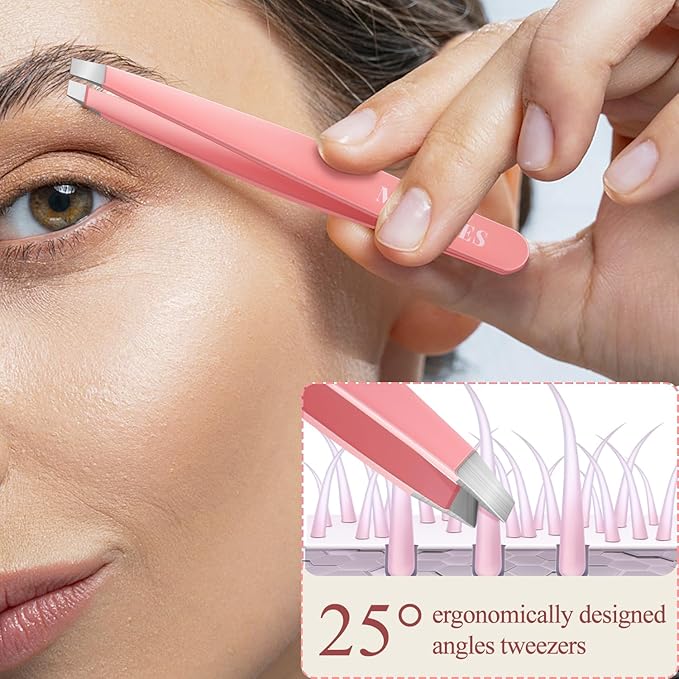 Eyebrow Tweezers for Women Facial Hair, 10 in 1 Eyebrow Kit