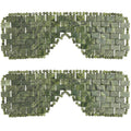 Hercicy 2 Pcs Jade Eye Mask Green Jade Stone Facial Cooling Mask for Alleviate Puffiness Face Massage Relax Eyes Relieve Migraine Meditation Beauty (Dark Green)