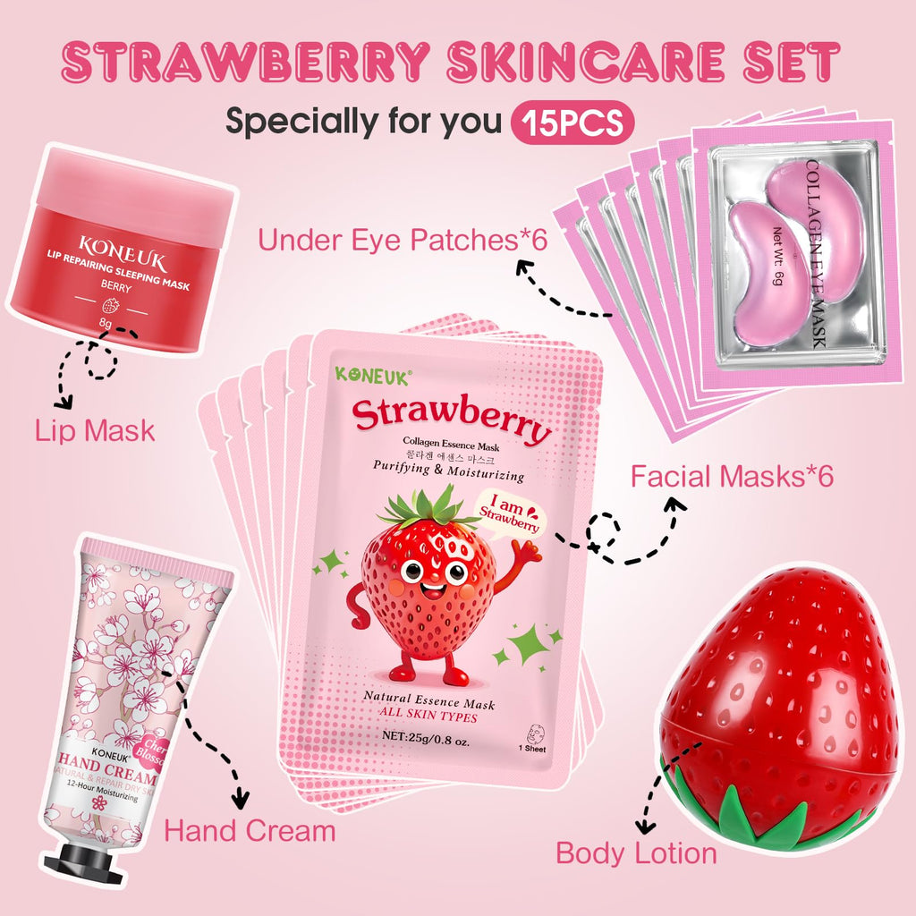 15 PACK Skincare Gifts Set for Teen Girls, Travel Kit & Skin Care Gifts