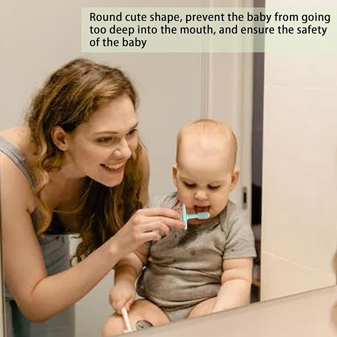 Infant Toothbrush – 360° Baby Toothbrush, Suction Base | Soft Silicone Teether, Toddler Gum Massager, Teething Pacifier Accessory, Baby Care Tool, Gentle Bristle Training Brush, Ergonomic Babys