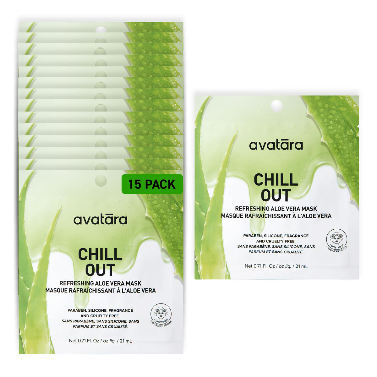 Avatara Drink Up Hydrating Face Masks 5-Pack | Clean K-Beauty Sheet Masks with Hyaluronic Acid & Aloe Vera | Gentle Moisture for Sensitive Skin | Vegan, Fragrance-Free, & Cruelty-Free Korean Masks
