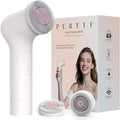 Electric Facial Cleansing Brush - Rechargeable Silicone Face Scrubber exfoliator, Face wash Machine, Pore Cleansing Brush for Women and Men,3Speeds,Waterproof, Exfoliating & Massage, White