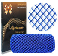 SPMKTBOZAI African Net Sponge Authentic, African Exfoliating Sponge Real African Net Black Owned, African Bath Sponge Back Scrubber, Body Exfoliator Shower Bath Accessories (Blue)