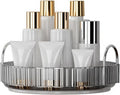 YCIA&DONE 360 Rotating Makeup Organizer and Storage for Vanity Countertop 1 Tier, High Capacity Cosmetic Skincare Perfume Organizers for Dresser Bathroom Fridge Lazy Susan (Smoky Gray)