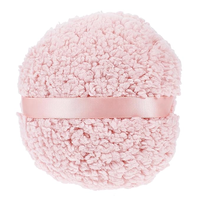 6'' Body Powder Puff - Ultra Soft, Large Round Velour, Reusable Face & Body Powder Applicator