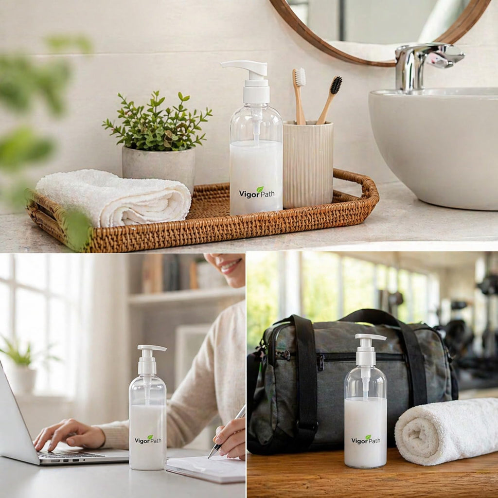 Universal Shampoo/Conditioner Dispenser Pump for Bottles, Leak Proof, Pump Top Fits 1 L/33.8 oz Bottles, 28/410 Neck Size, (White - Pack of 2)