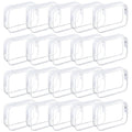 Tergy 20 Packs Clear Cosmetics Bags for Women Men Waterproof Toiletry Bags PVC Makeup Bags Organizer Case with Zipper for Travel Bathroom (White)