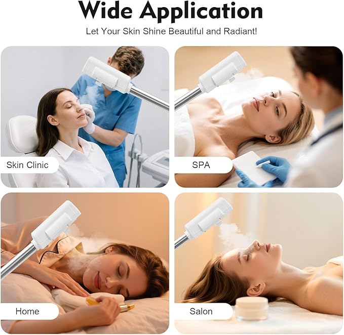 Professional Facial Steamer, Hot Mist Spray & Ozone, Face Steamer with Timer Function, Vaporizador Facial Steamer Machine for Estheticians, Home & SPA Salon