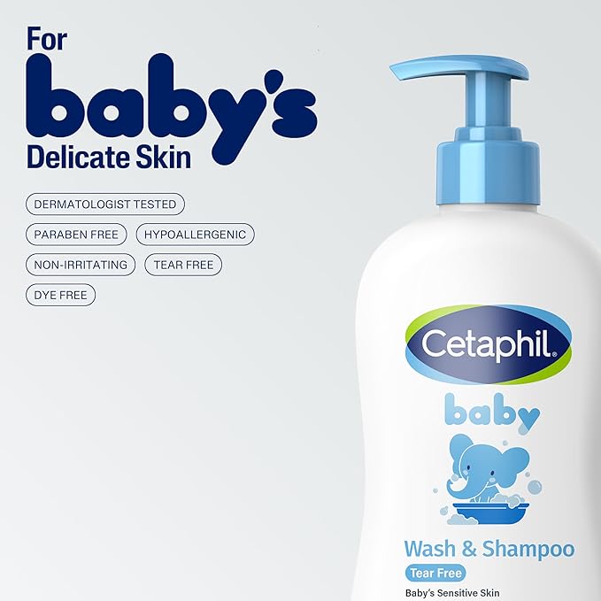 Baby Wash & Shampoo ,Tear Free, Paraben, Colorant and Mineral Oil Free, 13.5 Fl. Oz (Packaging May Vary)