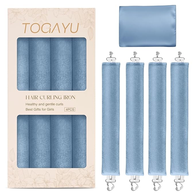 Togayu Heatless Curls Overnight Hair Care Set - Jumbo Velvet Hair Curlers