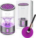 EITABEL Makeup Brush Cleaner Machine, 2 in 1 Makeup Brush Cleanser & Washer, 7000 RPM High-Speed Deep Cleaning, Portable Automatic Cosmetic Brush Cleaner for Foundation Brush Sponge, Gray