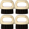 4 Pack Knuckle Beard Brush for Men Fade Beard Brushes, Black