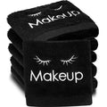 Shimeyao 13x13 Inch Black Makeup Towels Bulk Reusable Makeup Washcloths for Face Facial Remover Washcloths Absorbent Cotton Towel for Salon Spa Women Skin Care(12 Pcs,Classic)