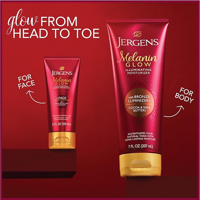 Jergens Melanin Glow Facial Glow Enhancer, 2 fl oz