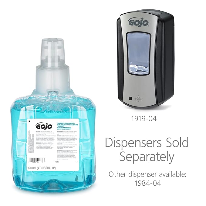 GOJO LTX-12 Foam Soap Refill, Pomegranate Scent, 2ct x 1200 mL - 1916-02