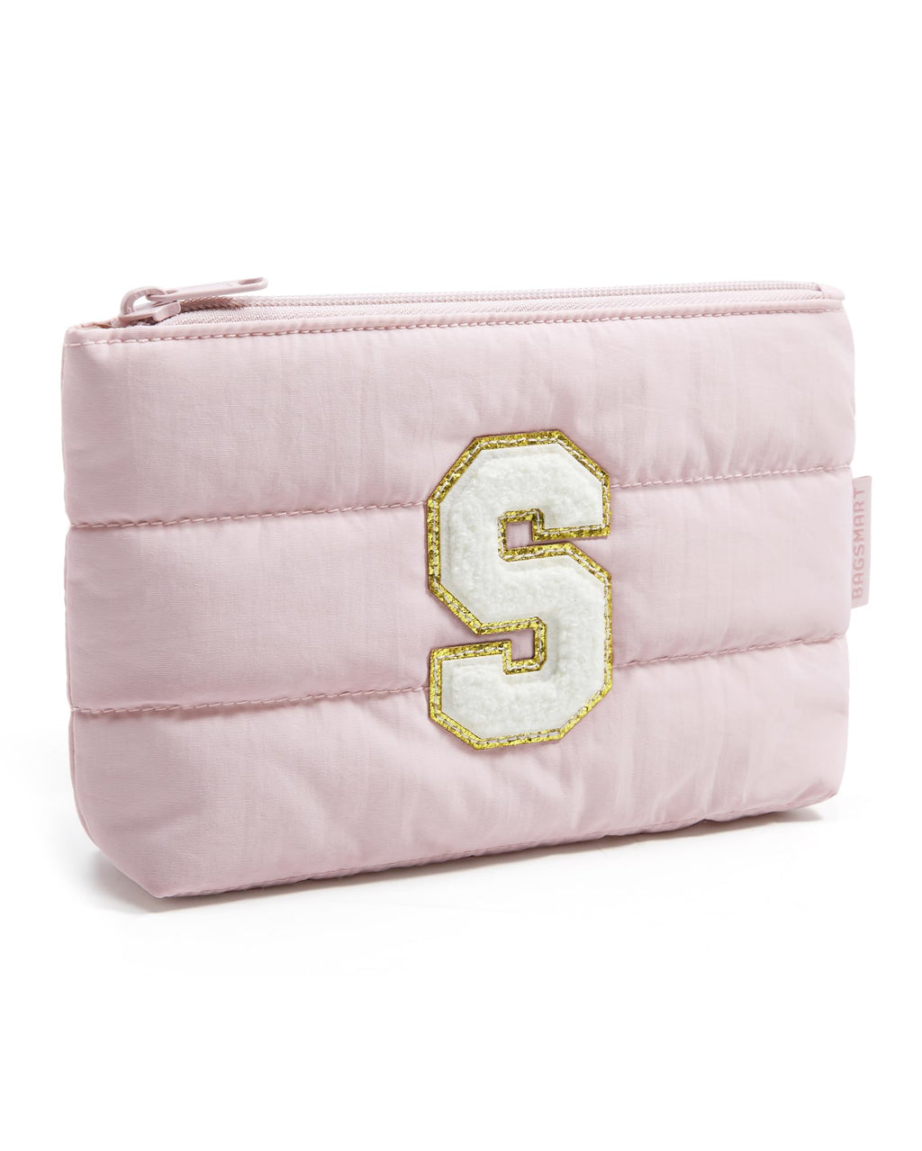 BAGSMART Personalized Makeup Bag, Machine Washable Puffy Cosmetic Pouch