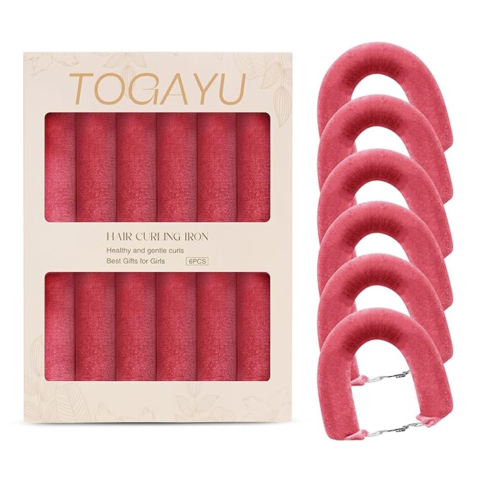 Togayu Heatless Curls Overnight Hair Care Set - Jumbo Velvet Hair Curlers