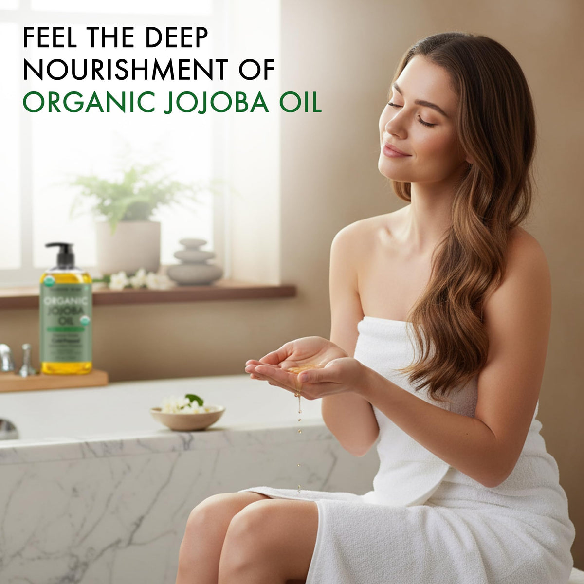 Majestic Pure USDA Organic Jojoba Oil 100% Pure & Natural -8 Fl Oz