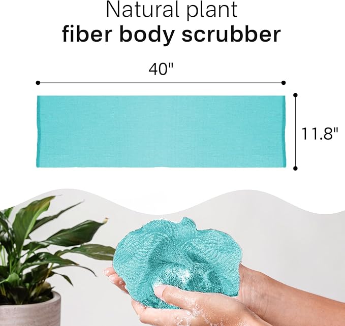 Yiclick Exfoliating Washcloth Towel- Exfoliating Body Scrubber Exfoliator, Back Scrubber for Shower Bath, Exfoliate Rags Wash Cloths, Loofah Lufa Sponge, Body Scrub & Exfoliation Women Men