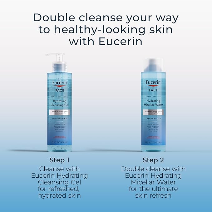 Eucerin Gentle Cleansing Hydrating Gel Cleanser, 13.5 Fl Oz Bottle