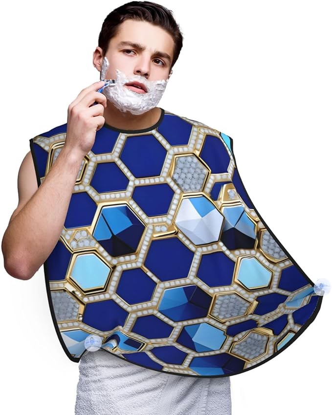 Brooklyn Bridge Print Beard Bib Shaving Apron, Beard Hair Trimming Cape Gift For Dad